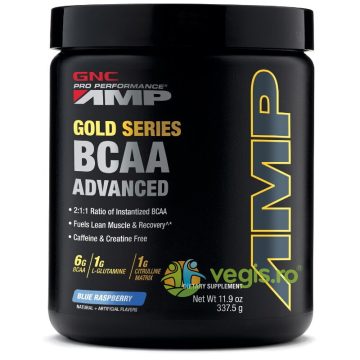 Formula Avansata de BCAA cu Aroma de Zmeura Albastra Pro Performance Amp Gold Series 337.5g