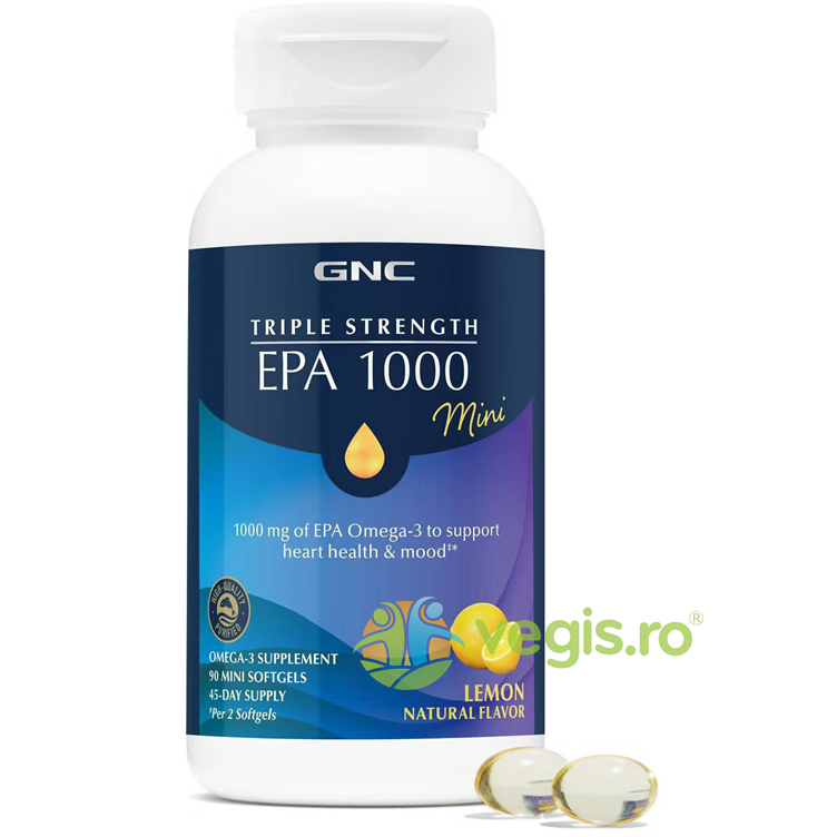 EPA 1000mg Mini cu Aroma Naturala de Lamaie 90cps