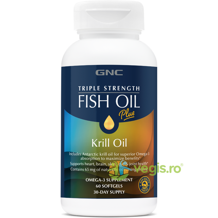 Ulei de Peste Plus Ulei de Krill 60cps