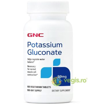 Potassium Gluconate (Gluconat de Potasiu) 99mg 100tb vegetale