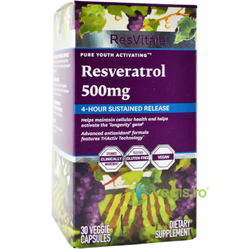 Resveratrol 500mg si Quercetina 40mg ResVitale 30cps