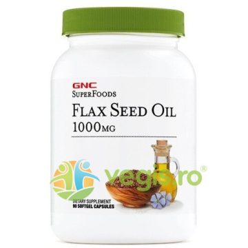 Ulei din Seminte de In SuperFoods 1000mg  90cps moi