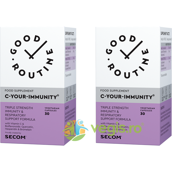 Pachet C Your Immunity 30cps vegetale + 30cps vegetale Secom,
