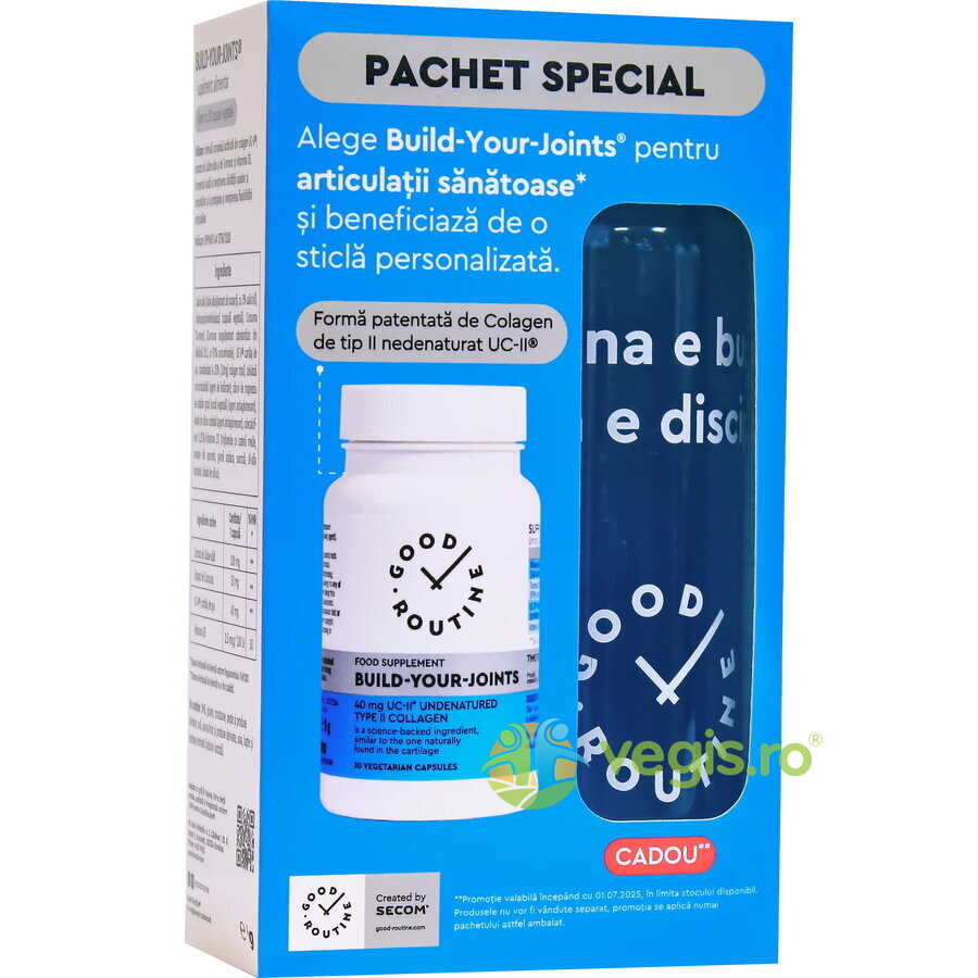 Pachet Build-Your-Joints 30cps vegetale + Sticla Cadou Secom,