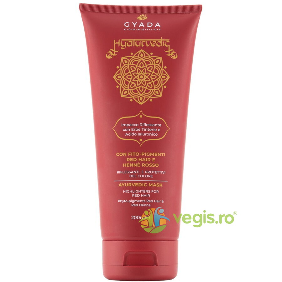 Masca de Par Revitalizanta pentru Par Roscat cu Fito Pigmenti, Henna si Acid Hialuronic 200ml
