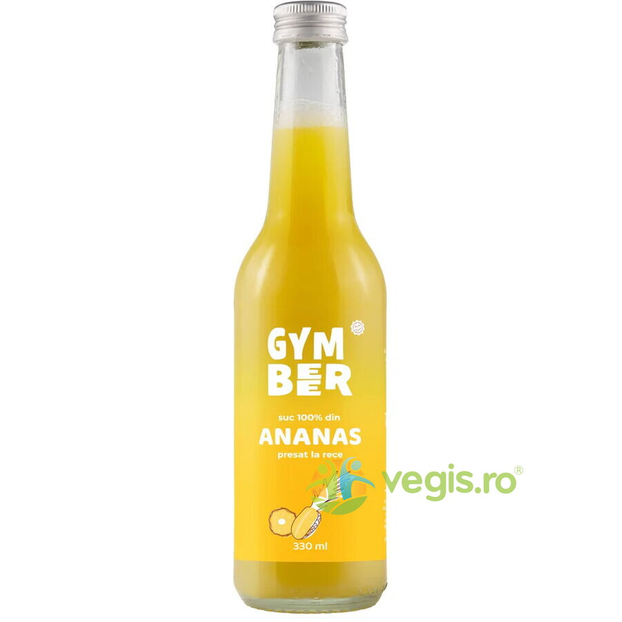 Suc de Ananas 100% Natural Presat la Rece fara Zahar Adaugat 330ml