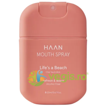 Spray Bucal pentru Respiratie Proaspata cu Aroma de Chai Tea si Menta fara Alcool Life's a Beach 20ml