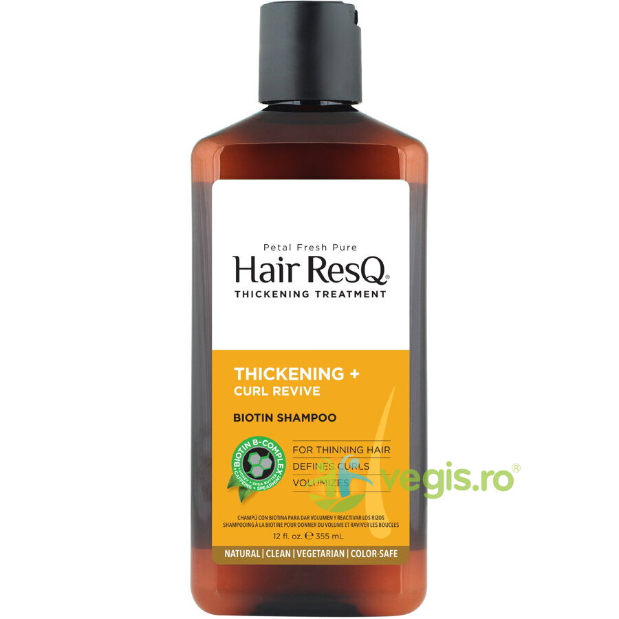 Sampon Tratament pentru Indesirea si Revitalizarea Parului Cret cu Biotina Petal Fresh Pure 355ml