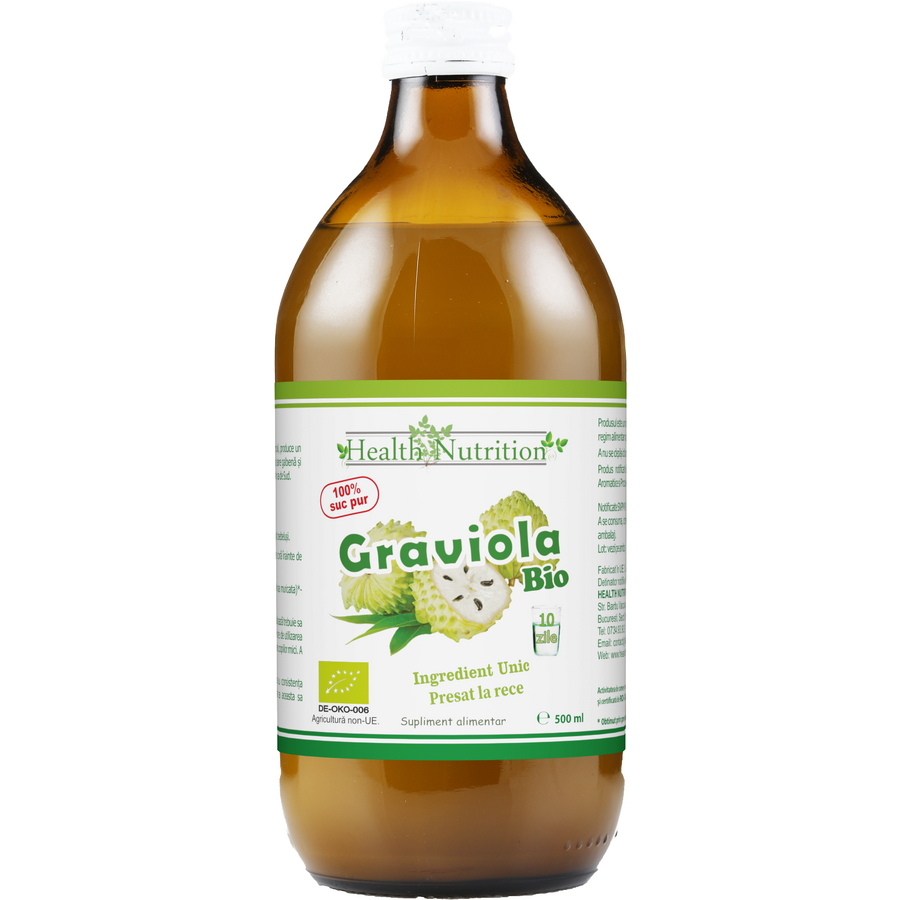 Graviola Suc 100% Pur Ecologic/Bio 500ml
