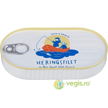 File de Hering in Sos de Mustar cu Marar Ecologic/Bio 200g