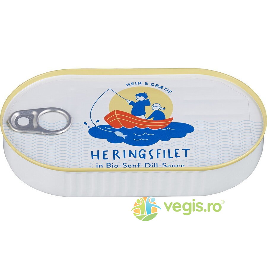 File de Hering in Sos de Mustar cu Marar Ecologic/Bio 200g