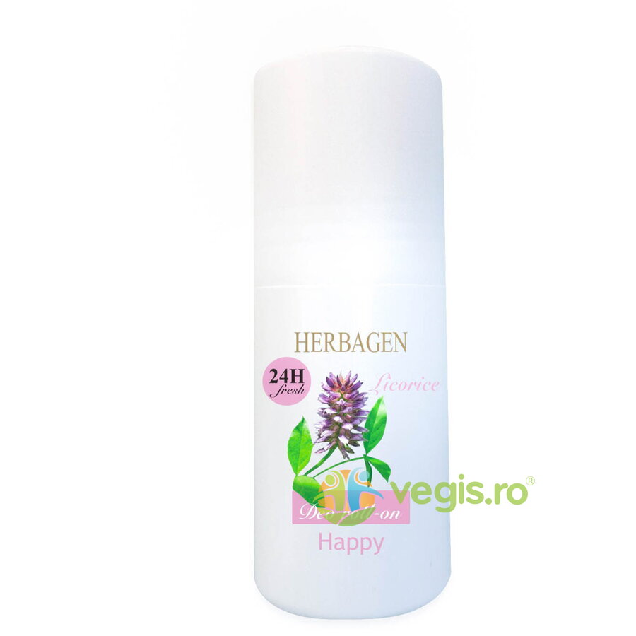 Deodorant Roll-On cu Extract de Licorice (Lemn Dulce) Happy 50ml
