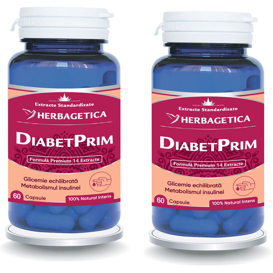 Pachet Diabet Prim 60cps+60cps (50% reducere la al doilea produs)