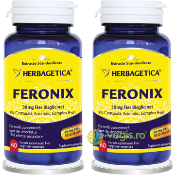 Pachet Feronix (Fier Bisglicinat) 60cps+60cps