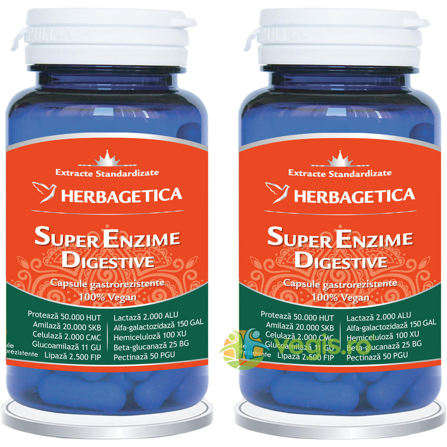 Pachet Super Enzime Digestive 10cps+10cps