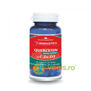 Quercetin Imuno Suport (Vitamina C+Zn+D3)  30cps