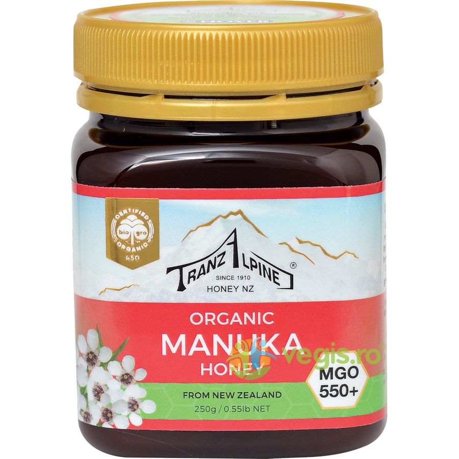 Miere de Manuka MGO 550+ TranzAlpine Ecologica/Bio 250g