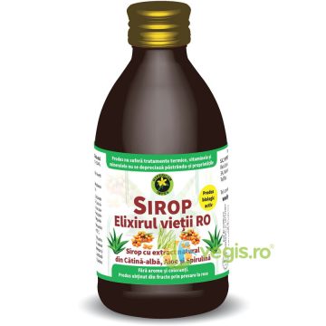 Sirop Elixirul Vietii cu Catina Alba, Aloe si Spirulina 250ml