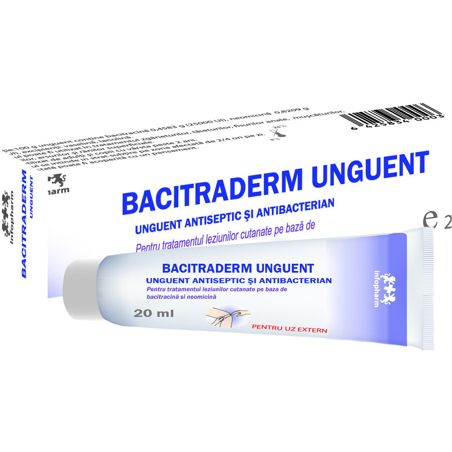 Bacitraderm Unguent Antiseptic si Antibacterian 20ml
