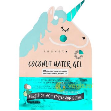 Masca de Fata Detoxifianta din Bioceluloza Coconut Water Gel Unicorn 30ml