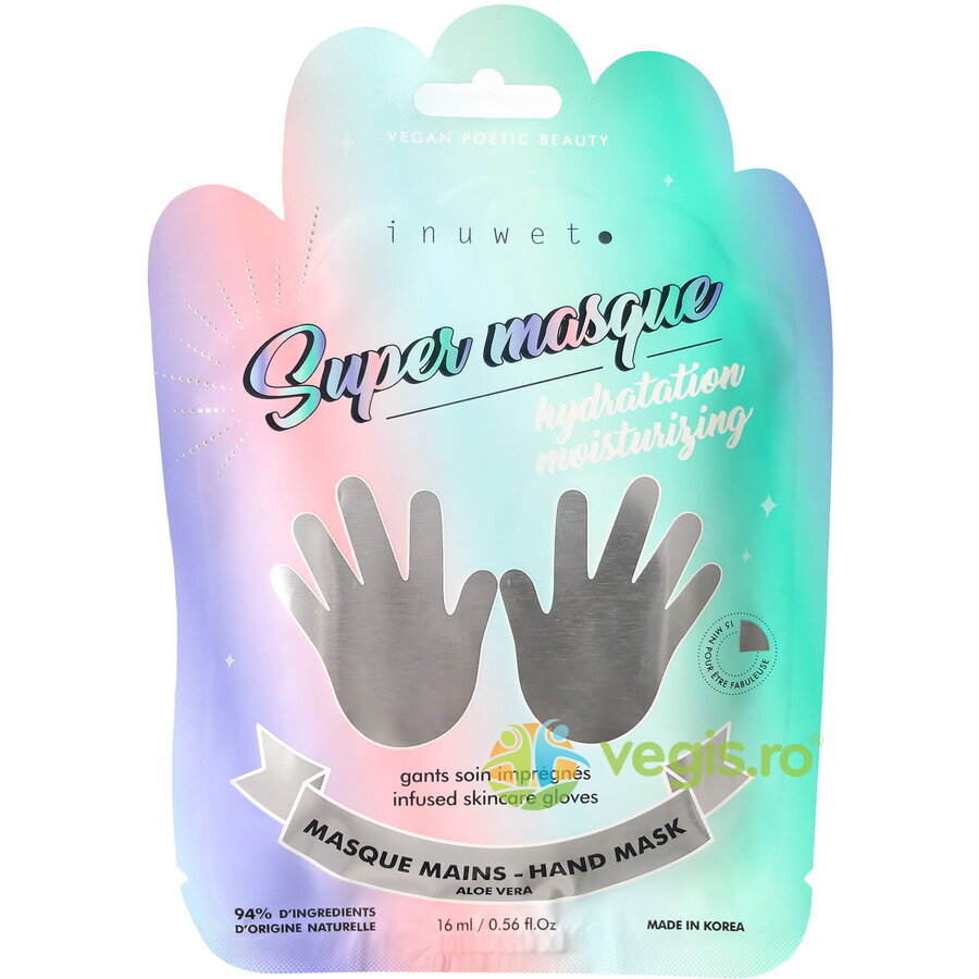 Masca Hidratanta Tip Manusi pentru Maini cu Aloe Vera - Super Masque 16ml