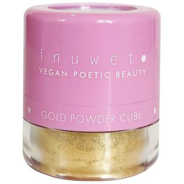 Pudra Libera cu Sclipici Auriu si Aplicator Tip Burete Gold Powder Cube 3.5g