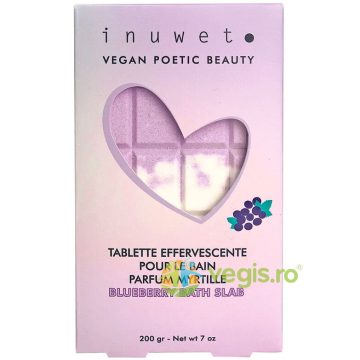 Tableta Efervescenta pentru Baie in Forma de Ciocolata cu Parfum de Coacaze 200g