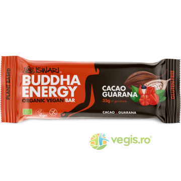 Baton Energizant cu Guarana si Cacao fara Gluten Ecologic/Bio 35g