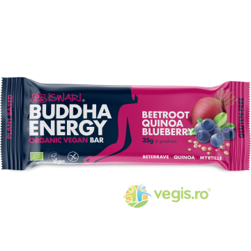Baton Energizant cu Sfecla Rosie, Quinoa si Afine fara Gluten Ecologic/Bio 35g