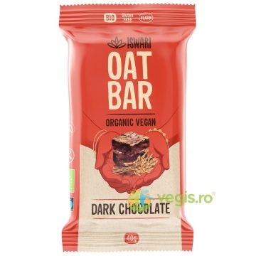 Baton Energizant din Ovaz si Ciocolata Neagra fara Gluten Ecologica/Bio 40g