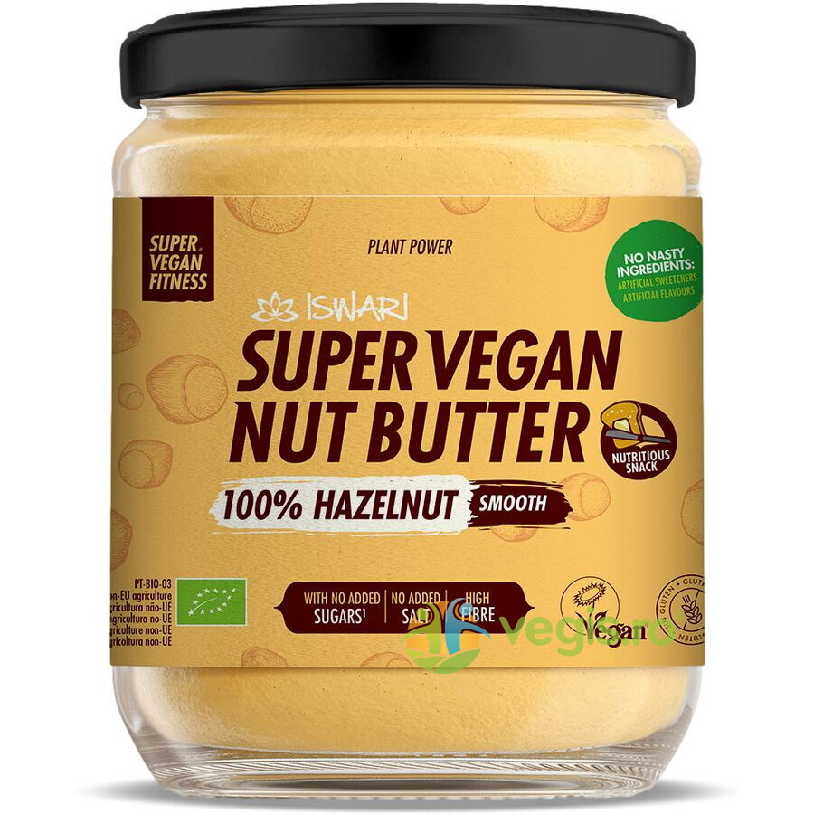 Crema din Alune de Padure Fina fara Zahar Super Vegan Ecologica/Bio 400g