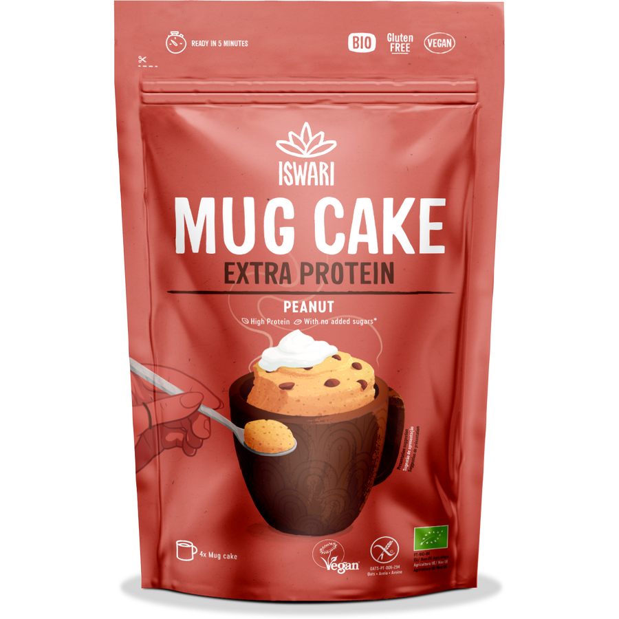 Prajitura cu Arahide si Extra Proteine sub Forma de Pulbere fara Gluten Ecologica/Bio 200g
