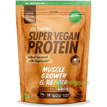 Proteina Super Vegan Potrivita dupa Efort cu Caramel Sarat fara Gluten Ecologica/Bio 400g