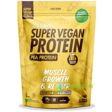 Proteina Super Vegan Potrivita dupa Efort din Mazare (Format Mediu) fara Gluten Ecologica/Bio 1kg