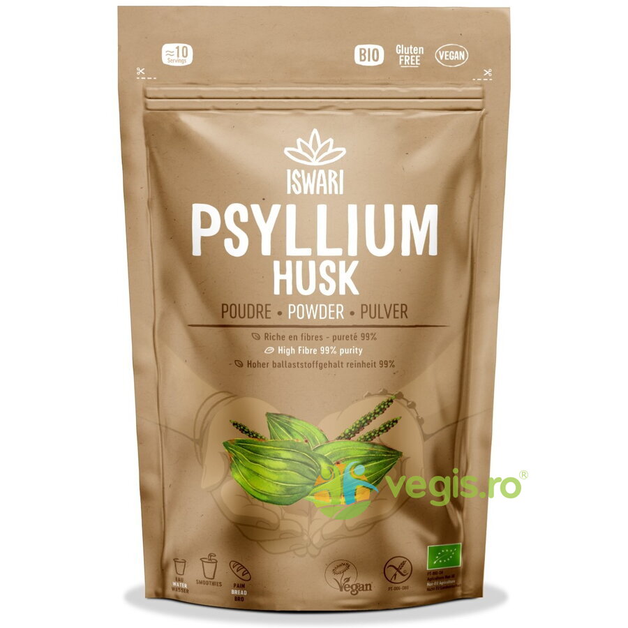 Psyllium Pulbere fara Gluten Ecologica/Bio 125g