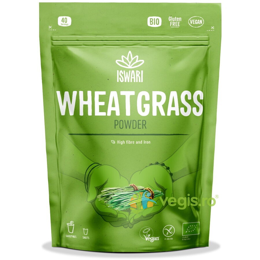 Pulbere Functionala din Iarba de Grau Verde fara Gluten Ecologica/Bio 200g