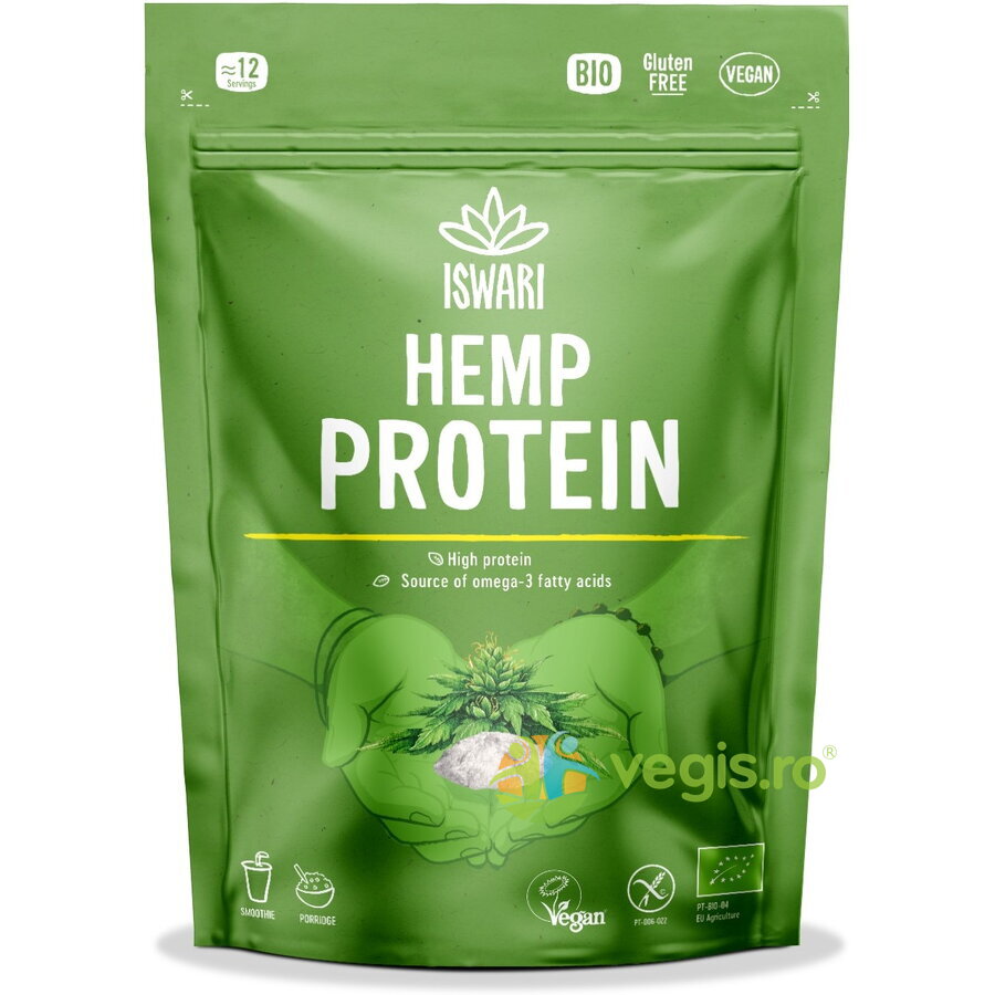 Pulbere Proteica din Canepa fara Gluten Ecologica/Bio 250g
