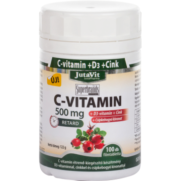 Vitamina C 500mg + Magneziu + D3 + Zinc + Extract de Macese Retard 100tb
