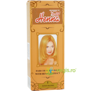 Balsam Colorant pentru Par cu Henna nr.1 Blond Auriu 75g