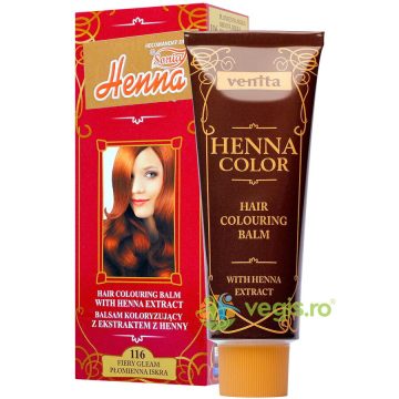 Balsam Colorant pentru Par Henna Sonia Nr.116 Rosu Intens 75g