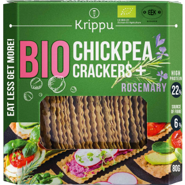 Crackers din Naut cu Rozmarin Ecologici/Bio 80g