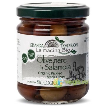 Masline Negre in Saramura fara Gluten Ecologice/Bio 180g