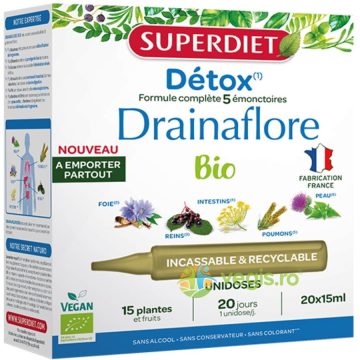 Drainaflore Detoxifiere Ecologic/Bio 20 fiole reciclabile x 15ml