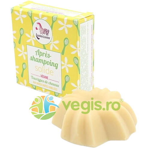 Balsam Solid pentru Toate Tipurile de Par cu Vanilie Bio 74g
