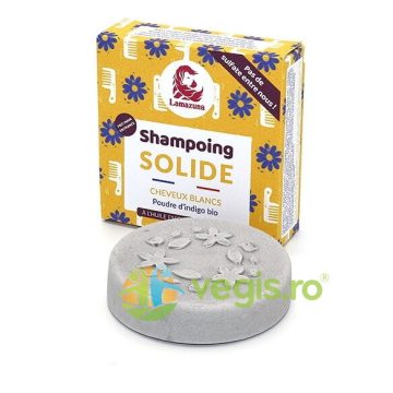 Sampon Solid pentru Par Alb sau Blond cu Pudra de Indigo 70g