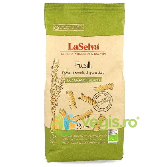 Fusilli din Grau Dur Ecologice/Bio 500g