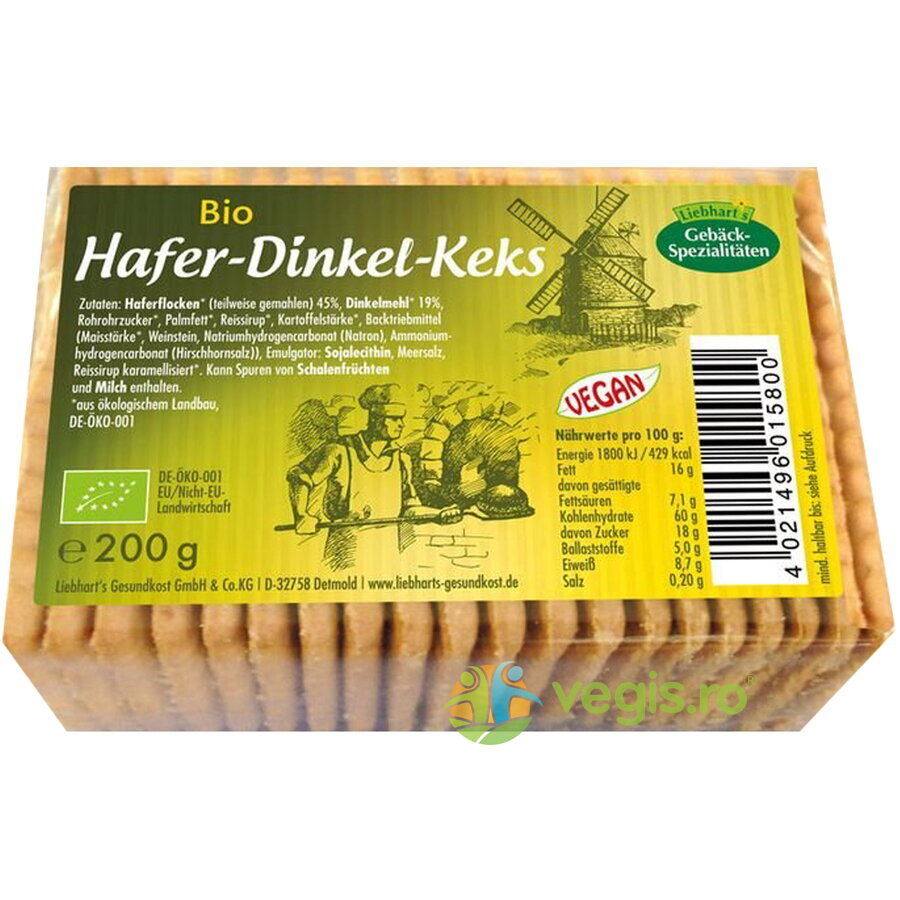 Biscuiti din Ovaz Ecologici/Bio 200g