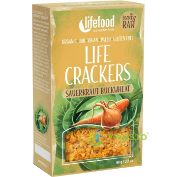 Crackers cu Varza Murata Raw fara Gluten Ecologici/Bio 90g