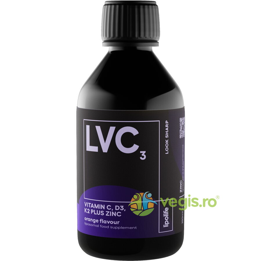 LVC3 - Vitamina C, D3, K2 + Zinc Lipozomale 240ml