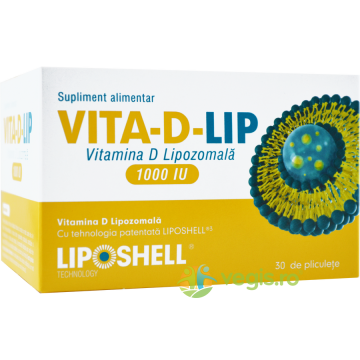 Vitamina D Lipozomala 1000UI Liposhell 30 plicuri
